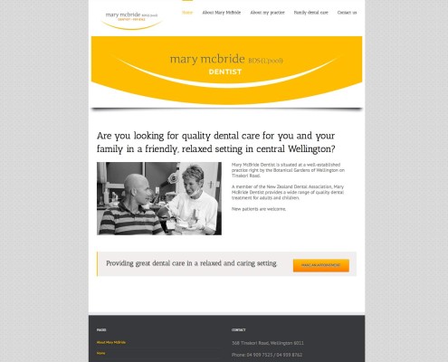 Mary McBride Dentist home page